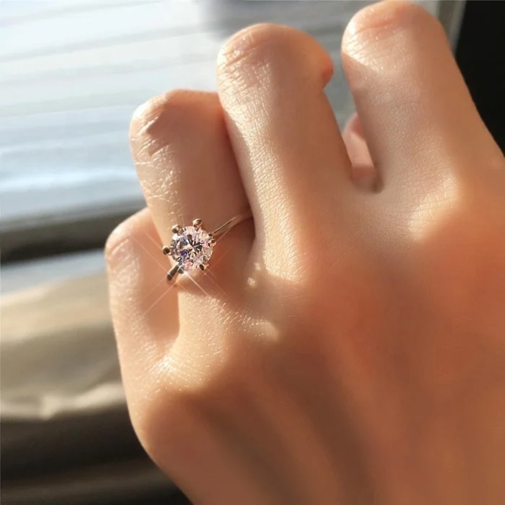 🌟SALE🌟Diamond Silver Cubic Zirconia Ring